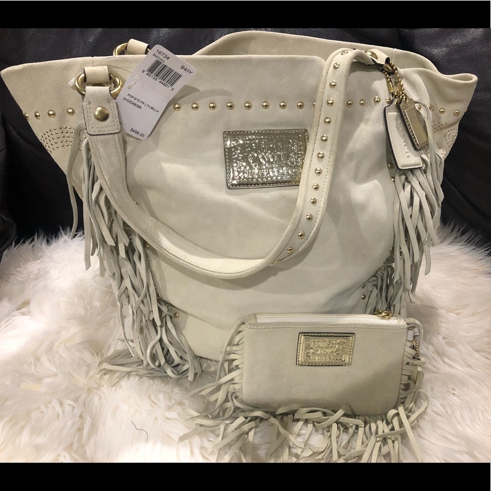 Rare 🦄 COACH Poppy Leather Bella hobo bag 😍